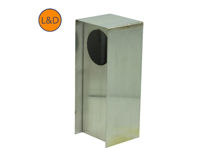 Potelet simple inox brossé